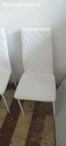 2ks bílých jídelních židlí