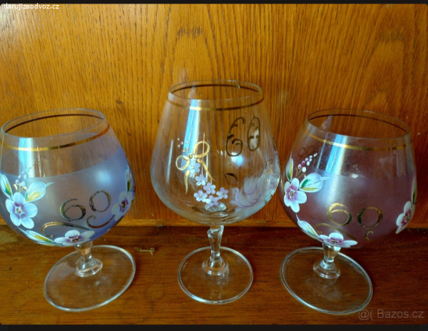 3 skleničky "60"