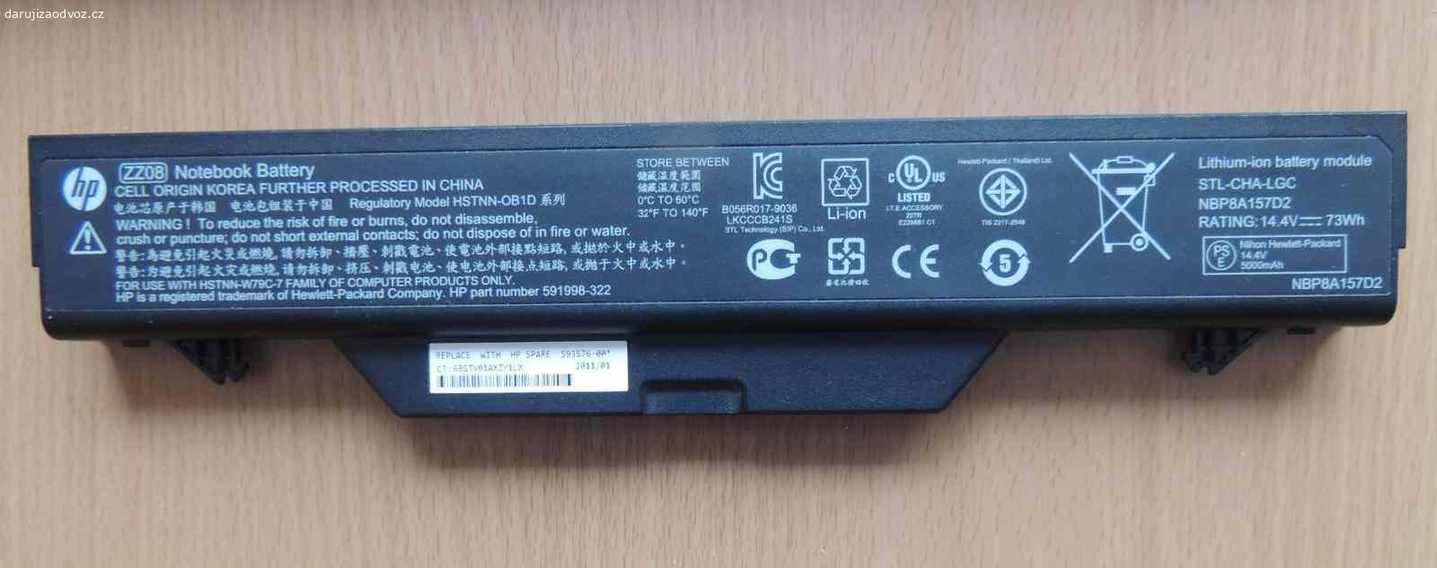 Aku pro  notebook HP ProBook 4720S. Dám  Aku pro  notebook HP ProBook 4720S .   Dlouho bez 