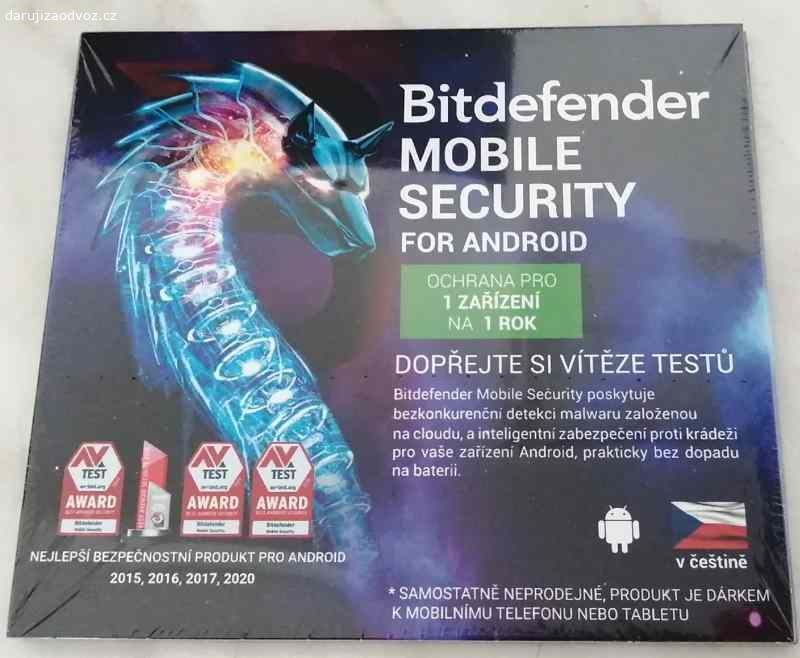 Antivir CD. Licence a disk „Bitdefender Mobile Security” nerozbaleno,  pište rovnou termín kdy můžete převzít