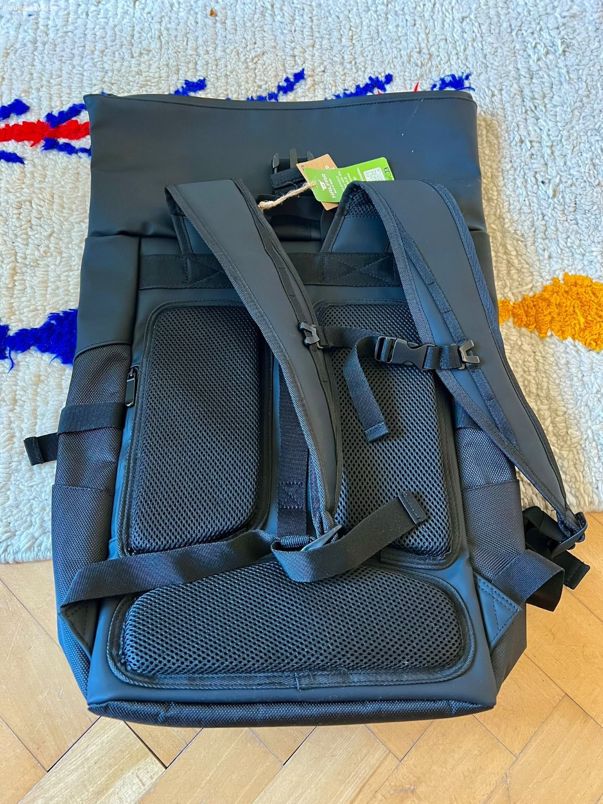 Batoh nepromokavý. Černý nepromokavý batoh s logem, https://halfar.com/en/notebook-backpack-ORBIT-1819200.html