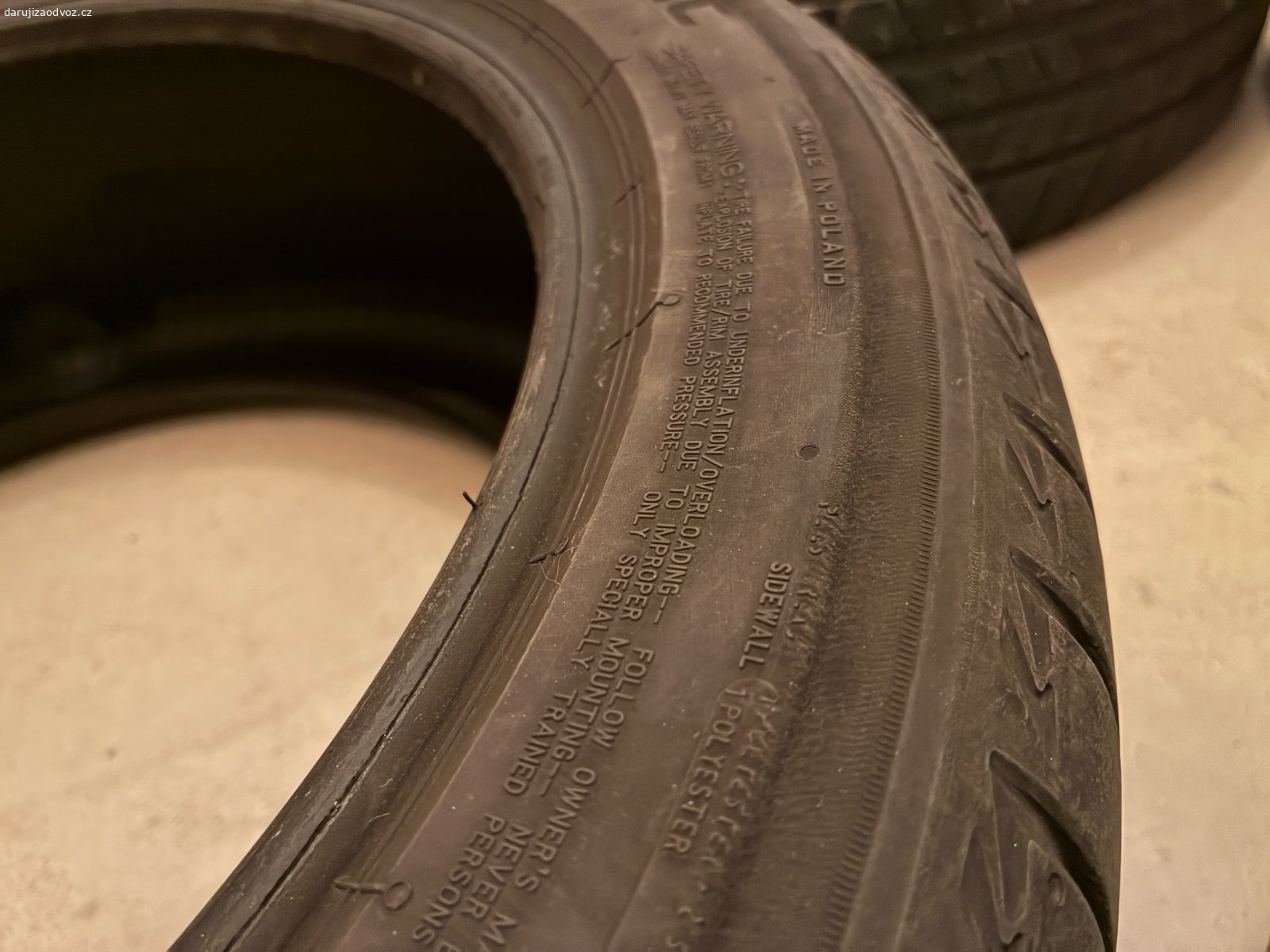 Bridgestone Turanza T005 235/45 R18. Daruji za odvoz 4x Bridgestone Turanza T005 235/45 R18 94W – 4 mm – DOT 2022
* dezén cca 4 mm

* DOT 2022

* letní

* všechny 4 stejného rozměru

* pneumatiky byly používané na vozidle

U jedné pneumatiky je na patce obvodová rýha/oděrka, vzniklá při špatném obouvání. Pneumatika byla následně normálně používána.

Odběr centrum Kladna.