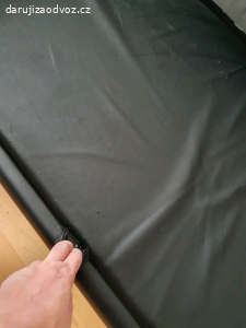Černá koženková sedačka L 250x195