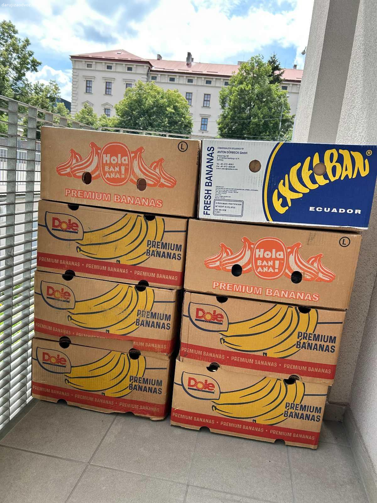 Daruji banánové krabice na stěhování
