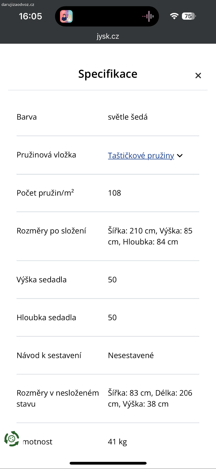 Daruji gauč za odvoz. Darujem šedú trojmiestnu pohovku za odvoz. Pohovka sa nedá rozložiť, dajú sa ale vybrať polštáře a zväčšiť tak lôžko na spanie, pre 2 osoby to ale nie je. Pohovka je mäkká, pravidelne tepovaná a udržiavaná. 
Odvoz ideálne do konca týždňa. Gauč sa dá rozložiť na dve polovice a dajú sa odmontovať nôžky. Bývame v byte s veľkým výťahom. Rozmery sú medzi fotkami. 
Ak máte záujem, píšte mi prosím rovno do správy. Rezervácie nerobím, potrebujeme sa ho zbaviť, tak kto skôr príde, ten berie :)