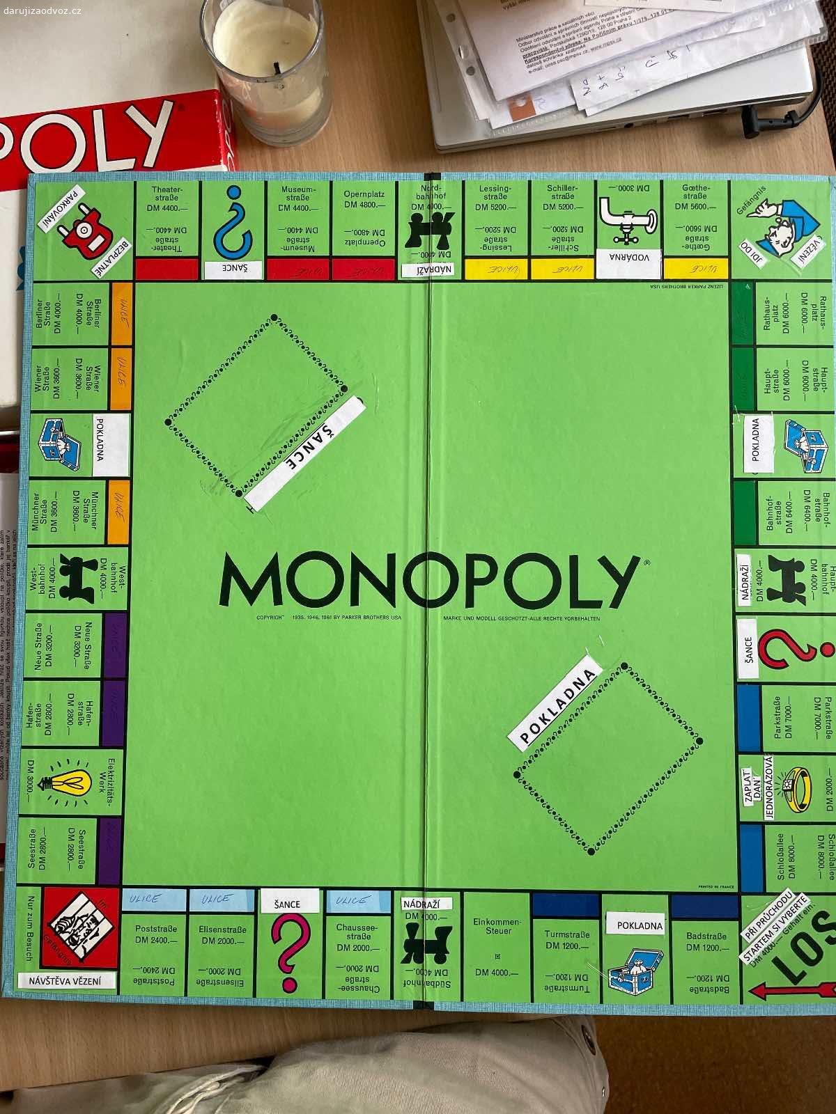 Daruji hru Monopoly v němčině. Daruji hru. Klasické monopoly ale v němčině.