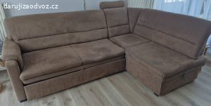 Daruji rohový rozkládací gauč s úložným prostorem