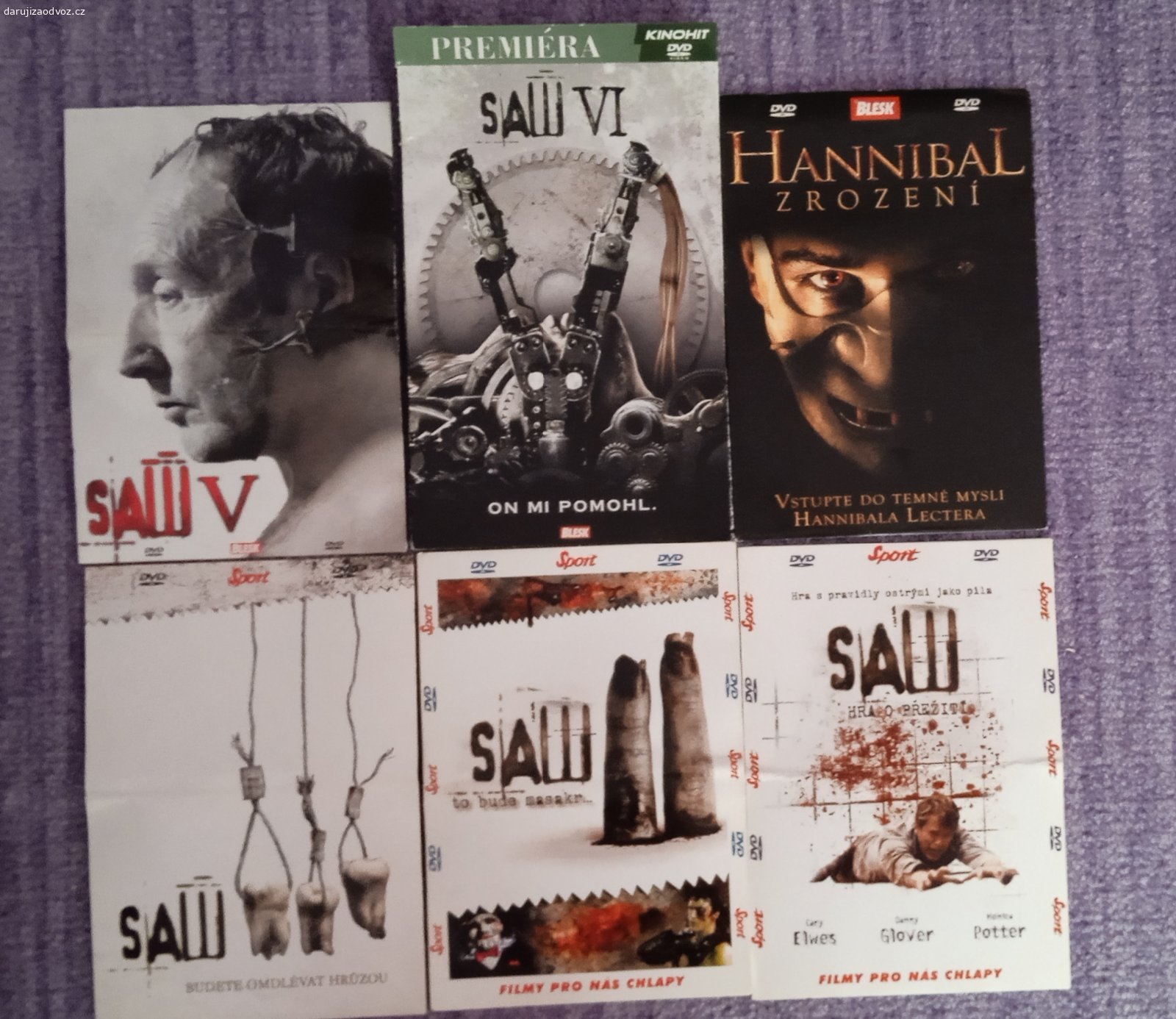 Daruji různá DVD za poštovné. Daruji různá DVD za poštovné