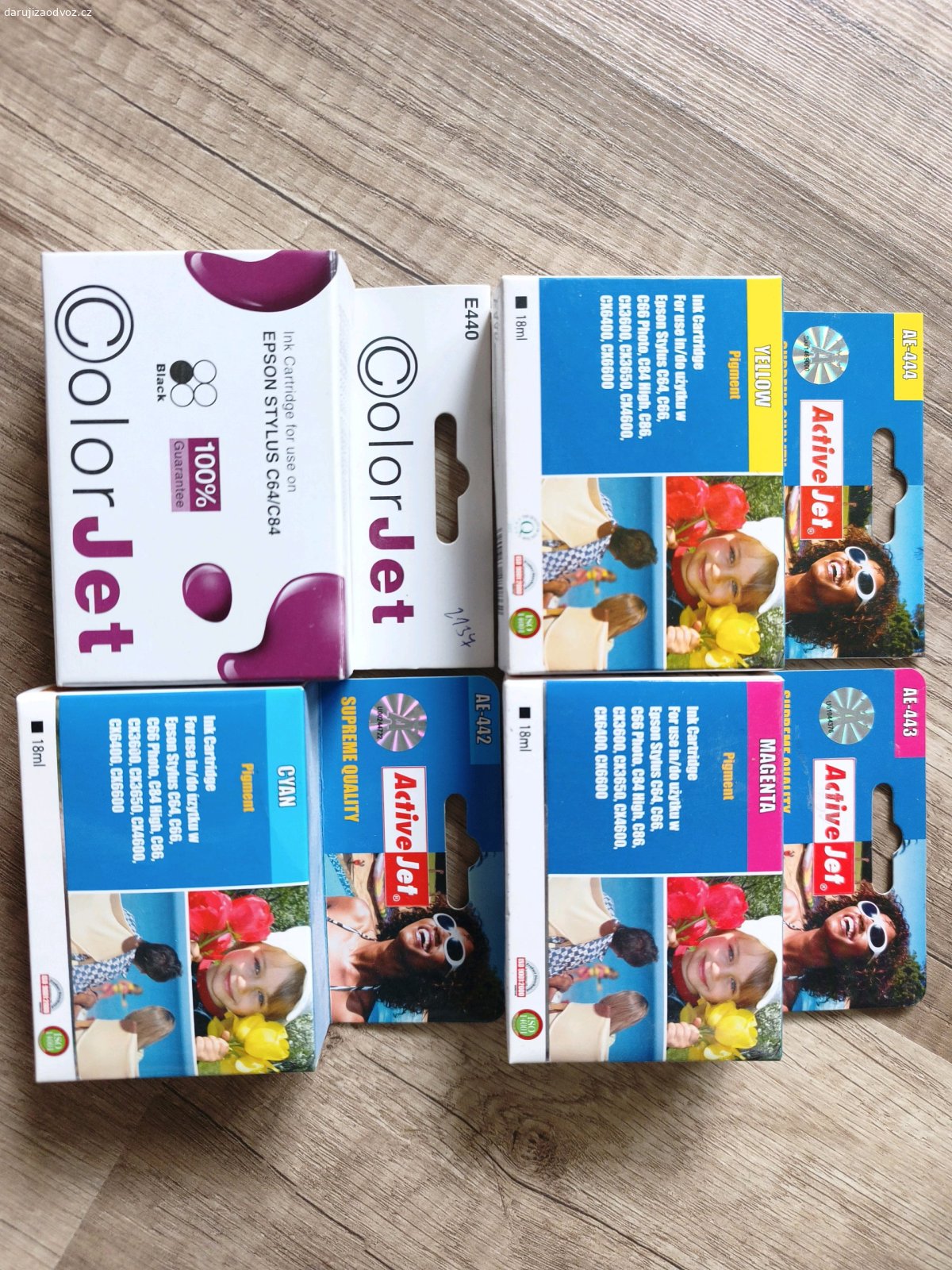 daruji různé cartridge do tiskáren. originální i neoriginální cartridge, nerozbaleno

HP 10, 56, 57, 26, 363, 26, 88 XL magenta, c6615, c8727a, c9351a

EPSON T0614, ERC-38 V/ar, 

Canon CLI-8y, CLI-88K, BX-3, 8Bk

T711