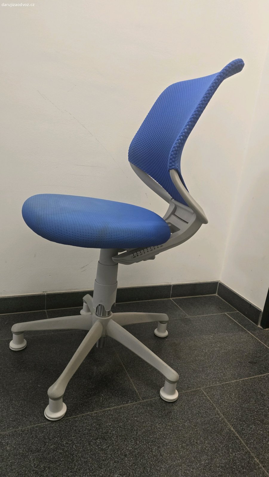 Dětská ergonomická židle. Dětská ergonomická židle 

Daruji zdarma dětskou ergonomickou rostoucí židli (Mayer). Výškově nastavitelná, vhodná pro děti i větší studenty, lze ji nastavit až pro dospělou postavu. Celkově v normálním funkčním stavu.