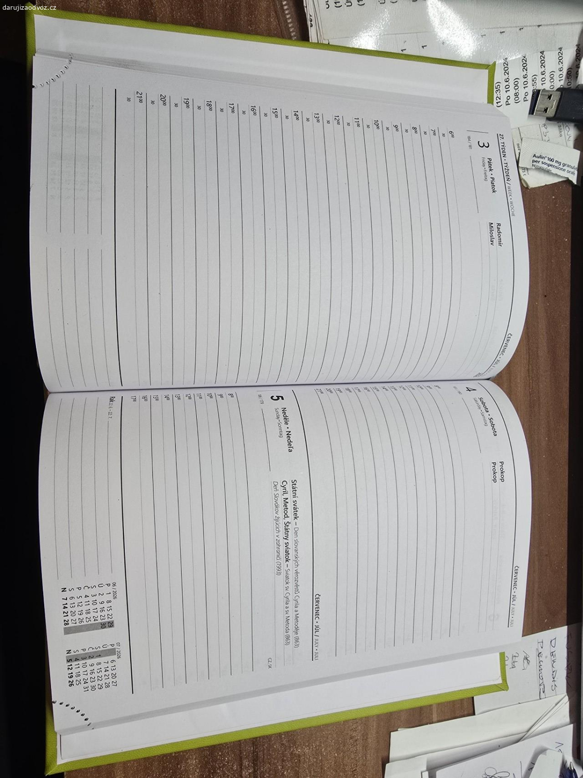 diář 2026. diář 2 x nový rok.2026 odvoz za čokoládu