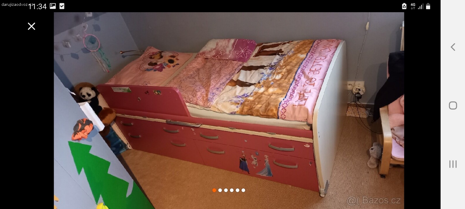Dívčí postel se šuplíky. Krásná a hlavně praktická růžová postel 200x90cm se 4 šuplíky. Rozložena v garáži, nutno odvézt kombikem nebo lépe dodávkou. Prosím zprávy jen na telefon.