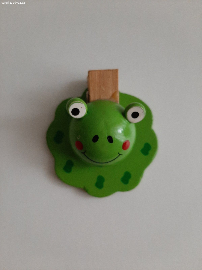 Dřevěný magnet žába