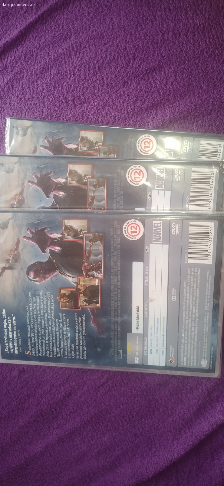 DVD avengers. 3.nova dvd