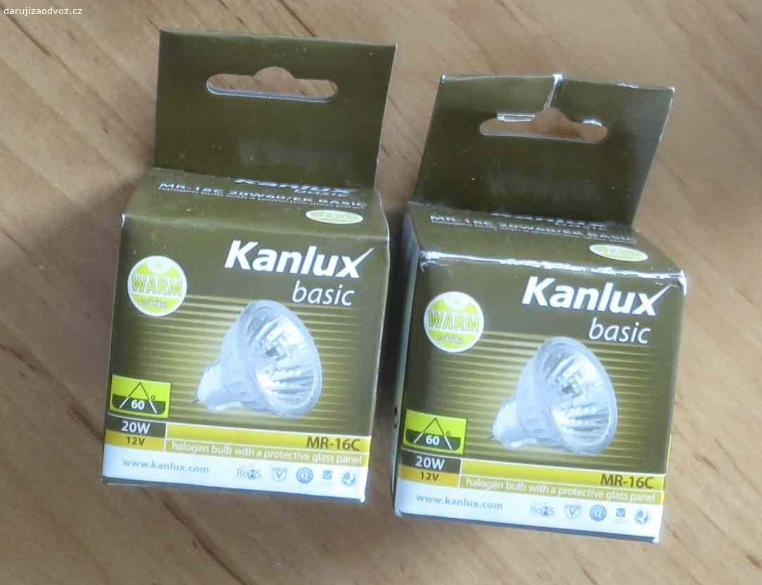Dvě žárovky MR-16C s paticí GU 5,3. Dvě žárovky Kanlux basic MR-16C s paticí GU 5,3 (20 W, 12 V). Sám už je nemám kde využít.