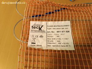 Elektrická podlahová topná rohož