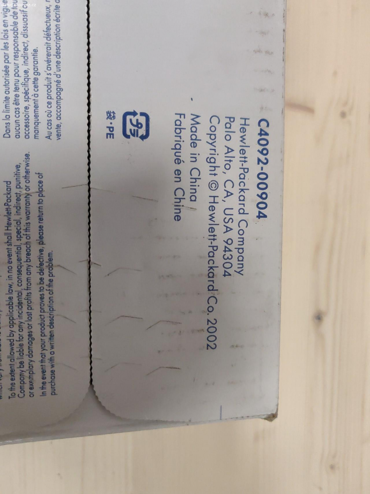 HP LaserJet 92A toner. zabalený originální HP toner do LaserJet series 1100 3200 C4092A