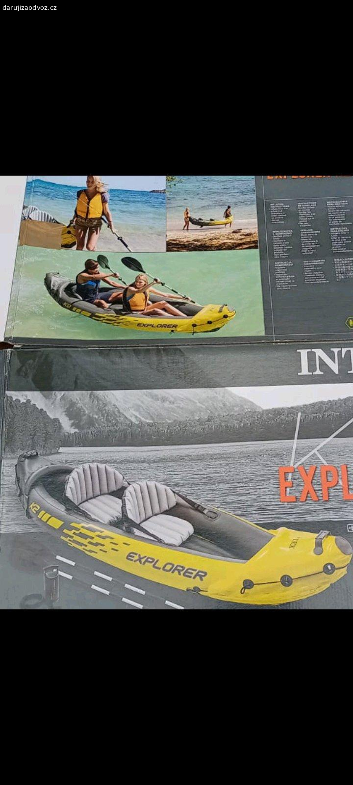 Kajak. Vyměním za Pampers plenky velikost 2 nafukovací kajak pro dva,padla, taška.