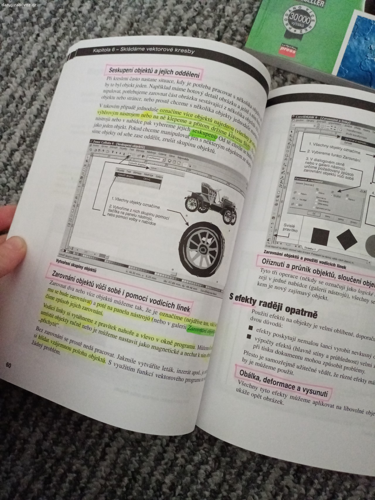 Knihy - práce na pc. Uvnitř zvýrazňované, rok vydání 2003 a 2004.