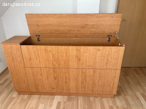 Komoda s otevíráním shora a/nebo zepředu 158x35x90