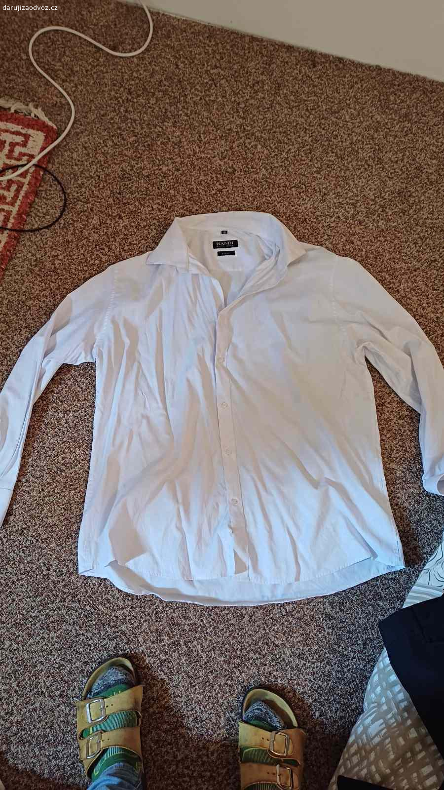 Košile BANDI. bílá společenská košile vel. 48