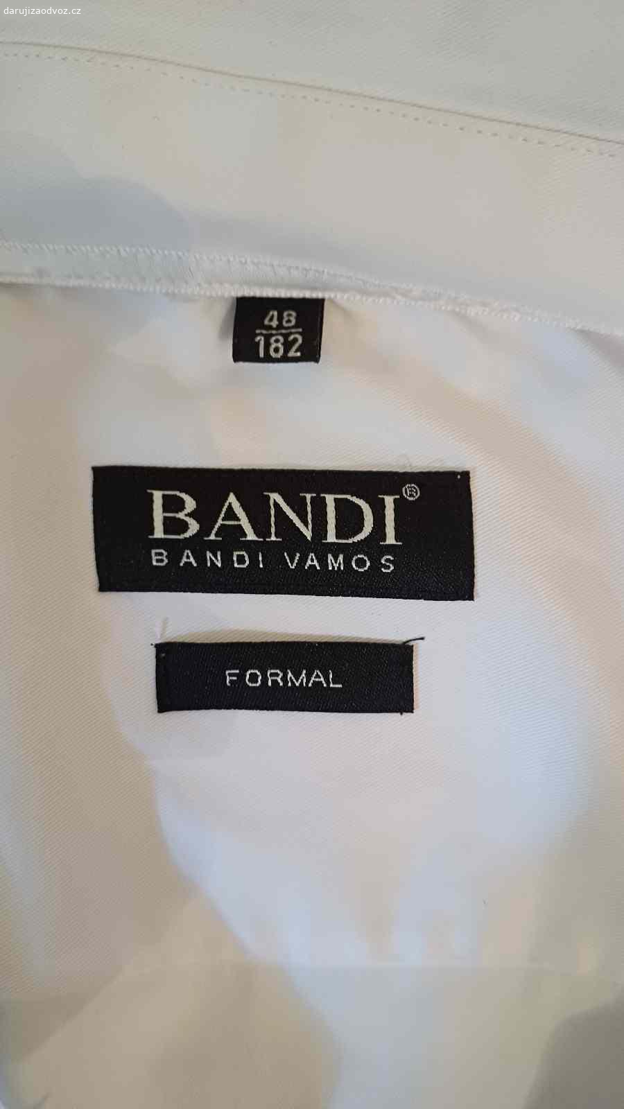 Košile BANDI. bílá společenská košile vel. 48