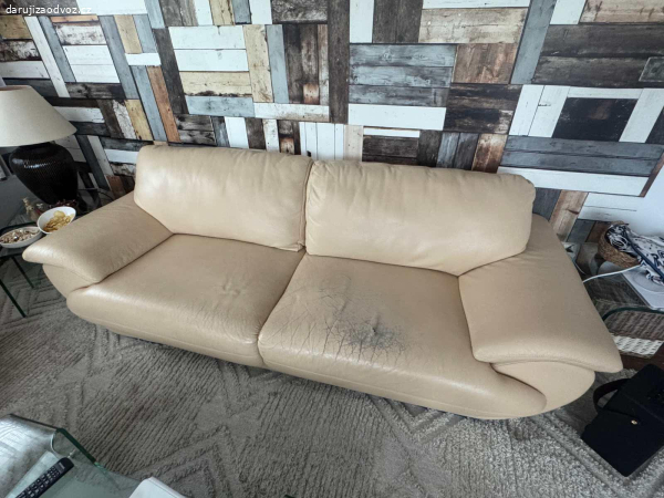 Kožená sedačka - zn.Kler (jeden sedák dírka )