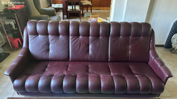 Daruji kožený gauč cca 2m