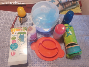 lahvičky, sterilizator etc