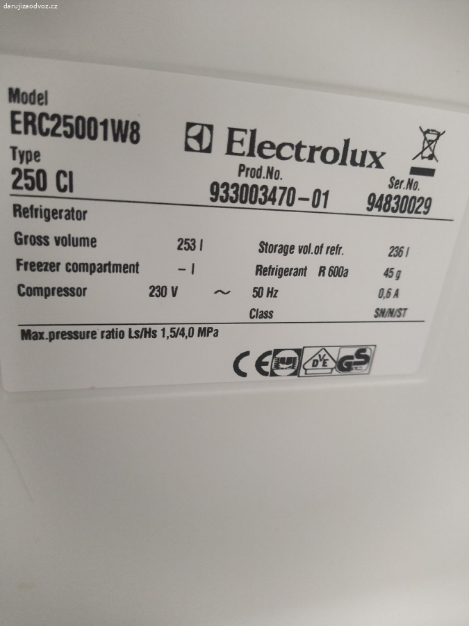 Lednice Electrolux