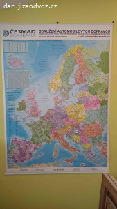 Mapa Evropy s PSČ kody (spediční mapa)