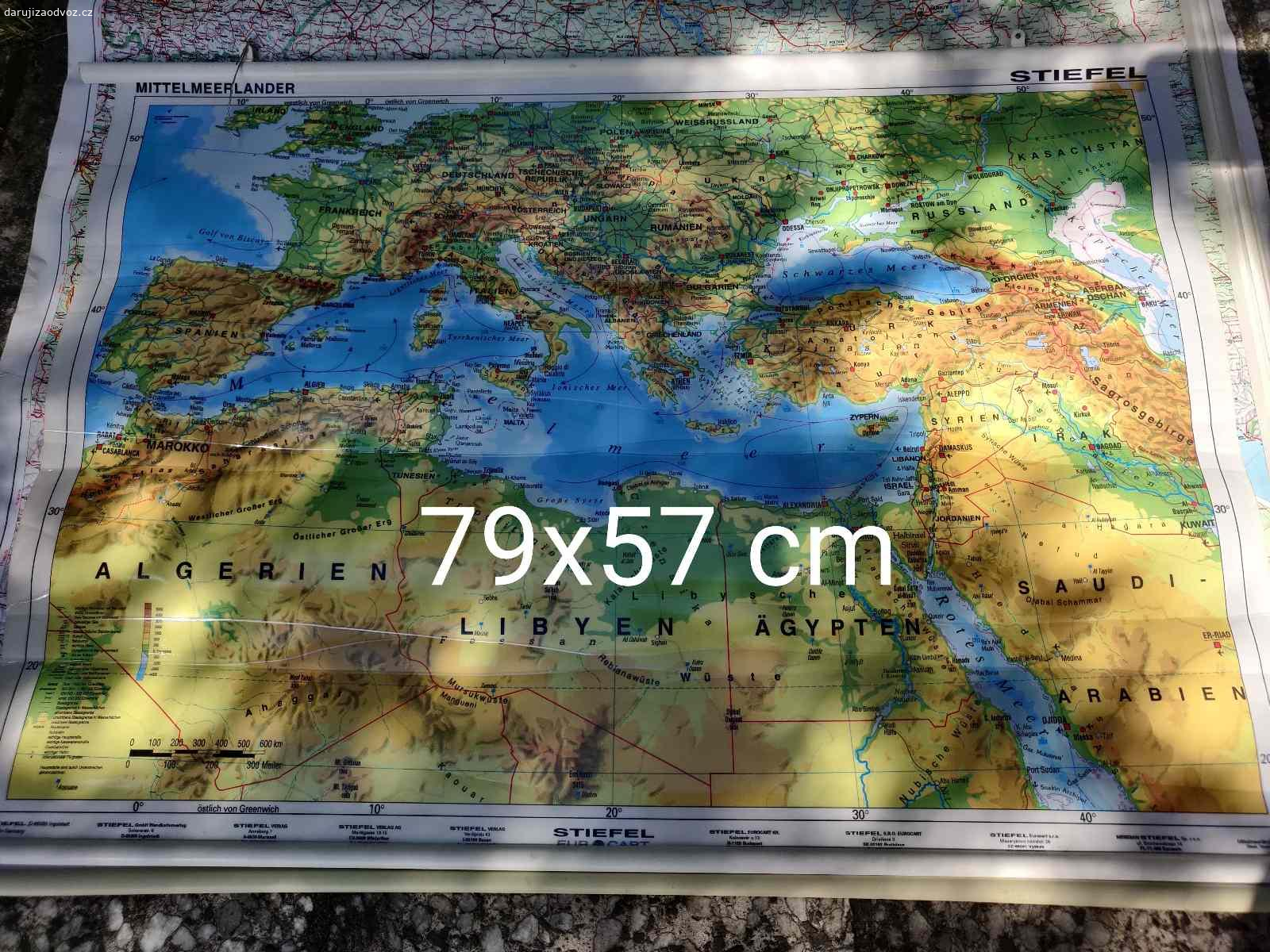 Mapa. Nemecká mapa Stredozemního moře