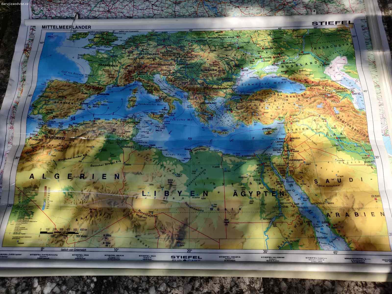 Mapa. Nemecká mapa Stredozemního moře