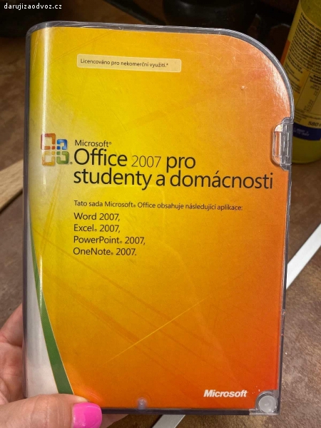 Microsoft Office 2007. Pro domácnosti nebo studenty. Balení obsahuje originální cd a produktový kód.

Daruji za odvoz, případně nás potěší ovoce, ale není to podmínkou:-).