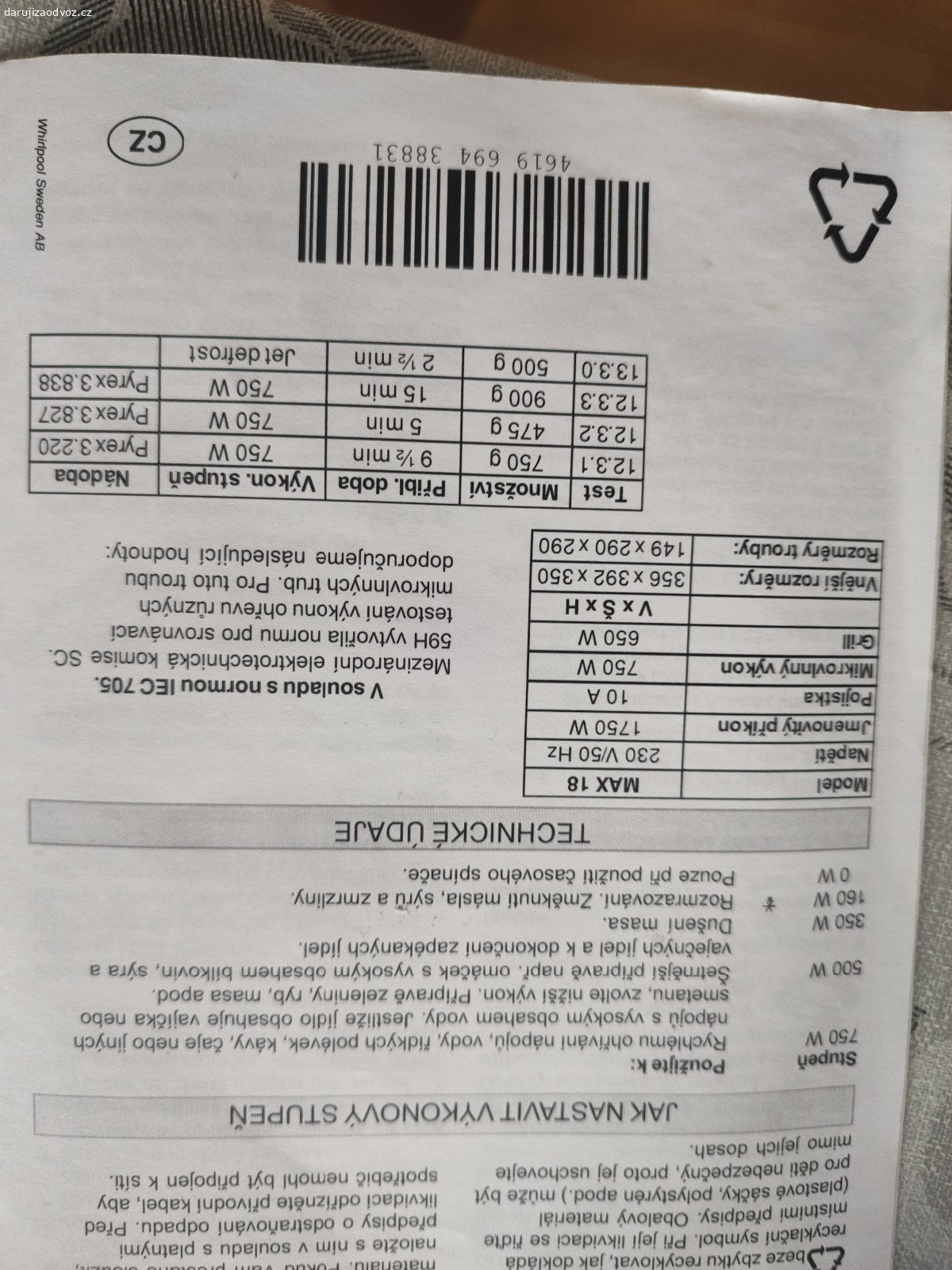 mikrovlka, gril, crisp, stara. Daruji mikrovlnku. Funkcni. Vyhořela - na grilu mi chytl rohlík oheň. Pak jsme ji ještě rok normálně používali.  Mala a sikovna. Pouze osobni odber, Kamenice u Prahy