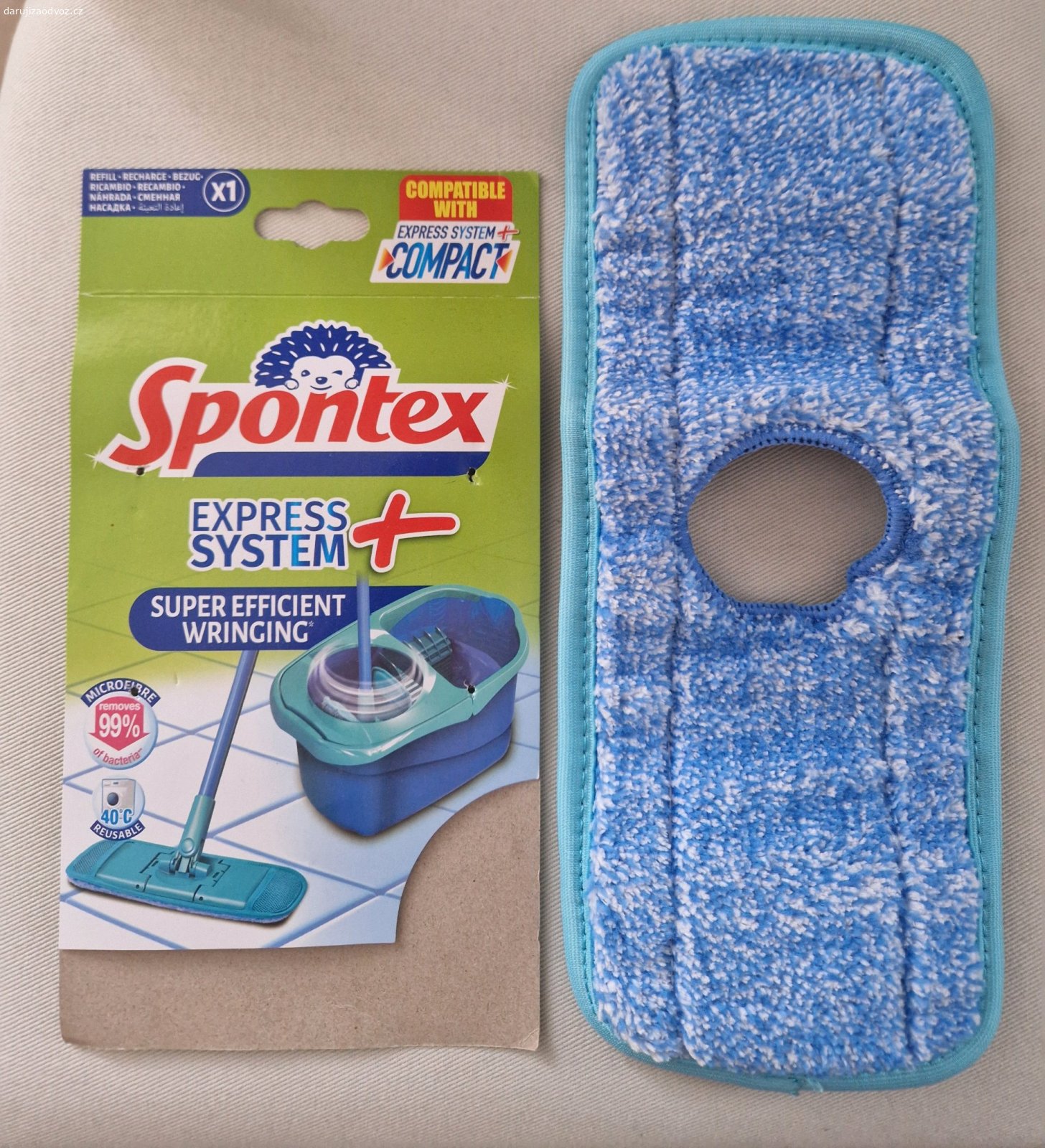 Nahrada na mop - Spontex. Daruji novou nahradu na mop - koupena nevhodna velikost