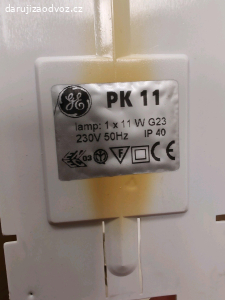 Nástěnná svítidla 3ks vč. zářivek