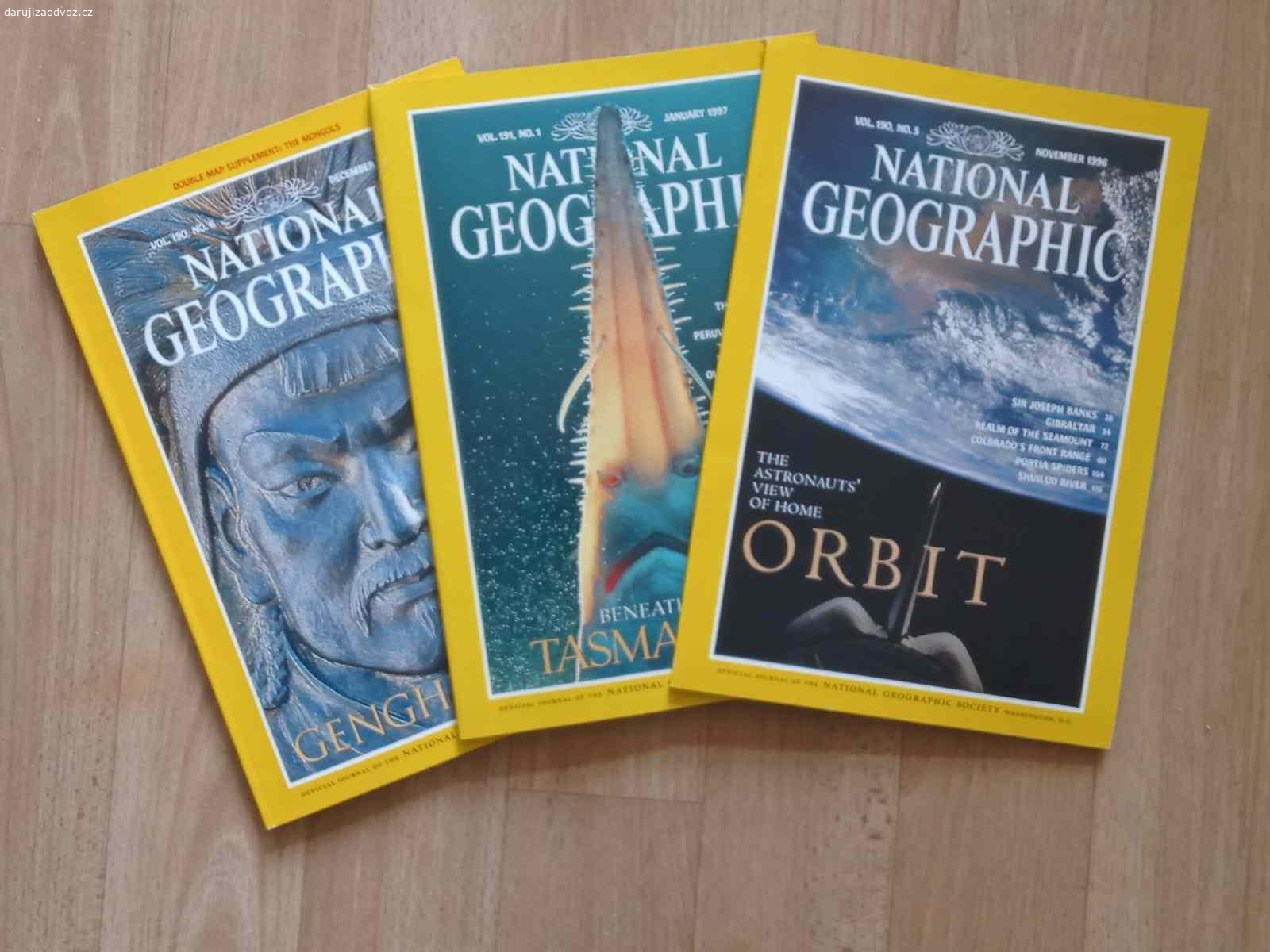 National Geographic anglicky. Daruji jednotlivá čísla časopisu v anglickém jazyce, excelentní fotografie, informace z historie, z cestování a přírody