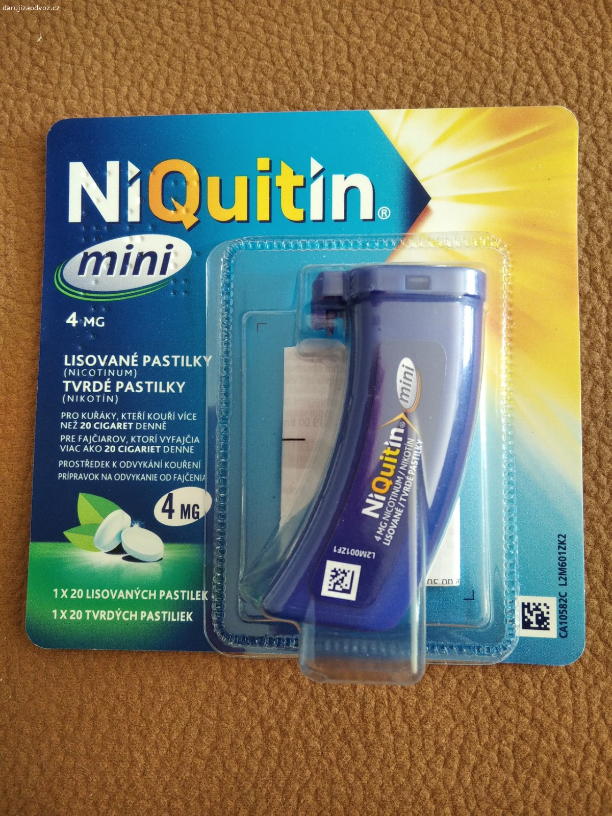 Niquitin mini pastilky. nenacate baleni. Ovoce nebo sazenicka na zahradu potesi, není podmínkou