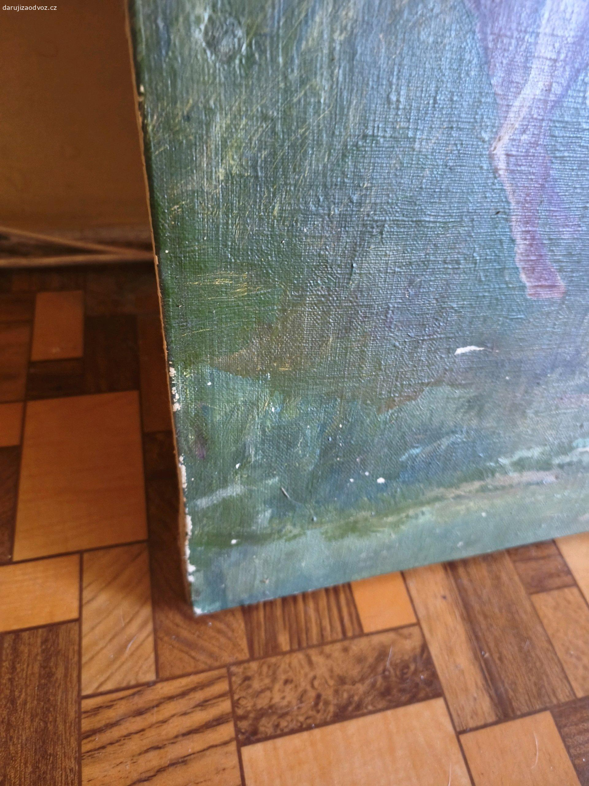 Václav Štěrba - Diany na lovu. Obraz je z kuřácké domácnosti, potřeboval by opravit, očistit. Maloval ho tchán prastrýce.
Za odvoz, prastryc ho chtěl vyhodit