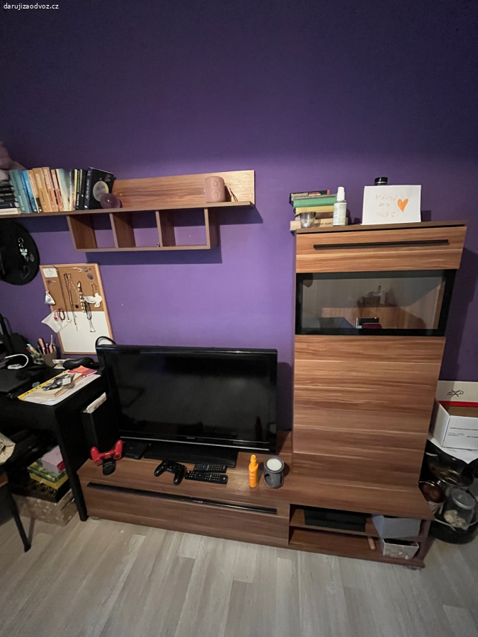 Obývací stěna - televizní stolek - police - skrin