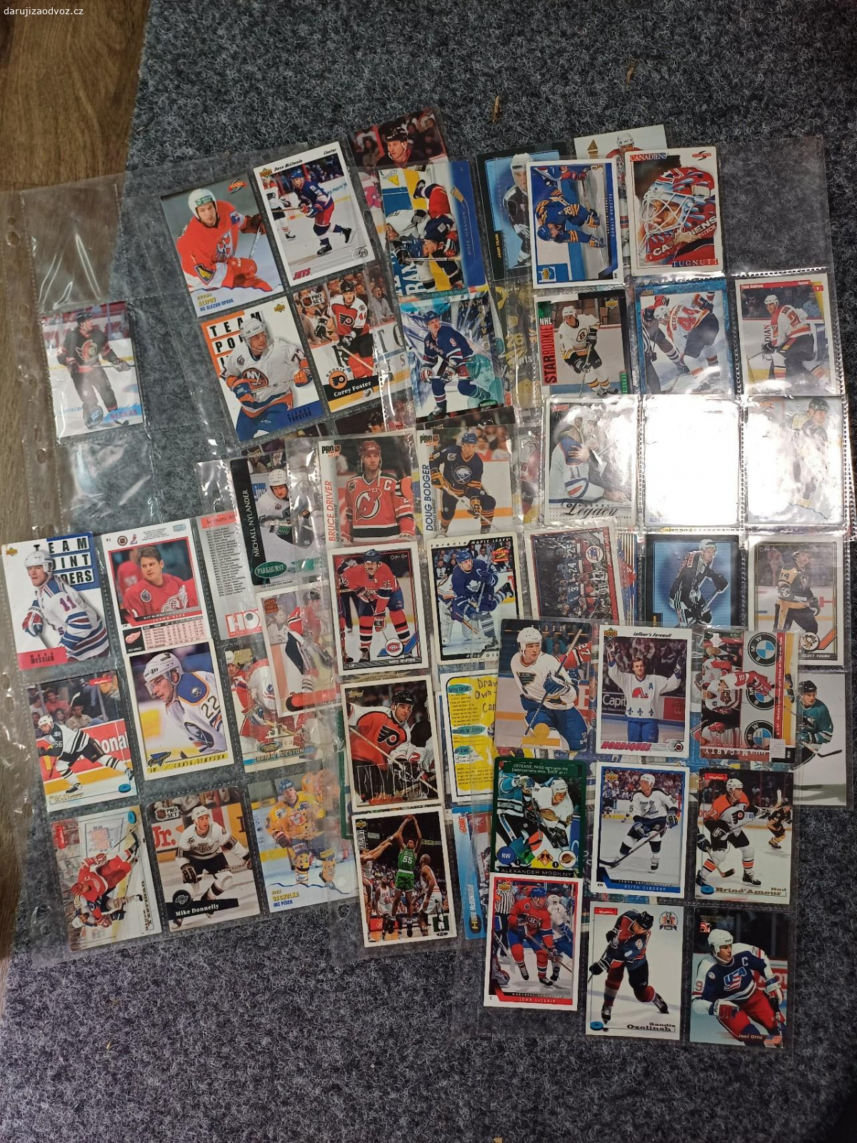 Daruji pár hokejových karet. Pár hokejových karet z nějaké starší sbírky.