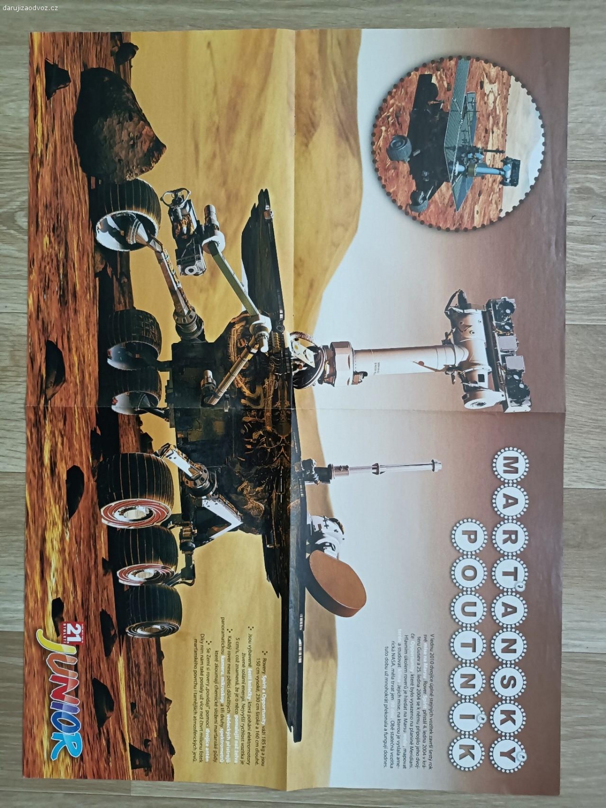 Plakát Marťanský poutník. Plakát má rozměry 41,5 ×58cm. Je z časopisu 21.století Junior.