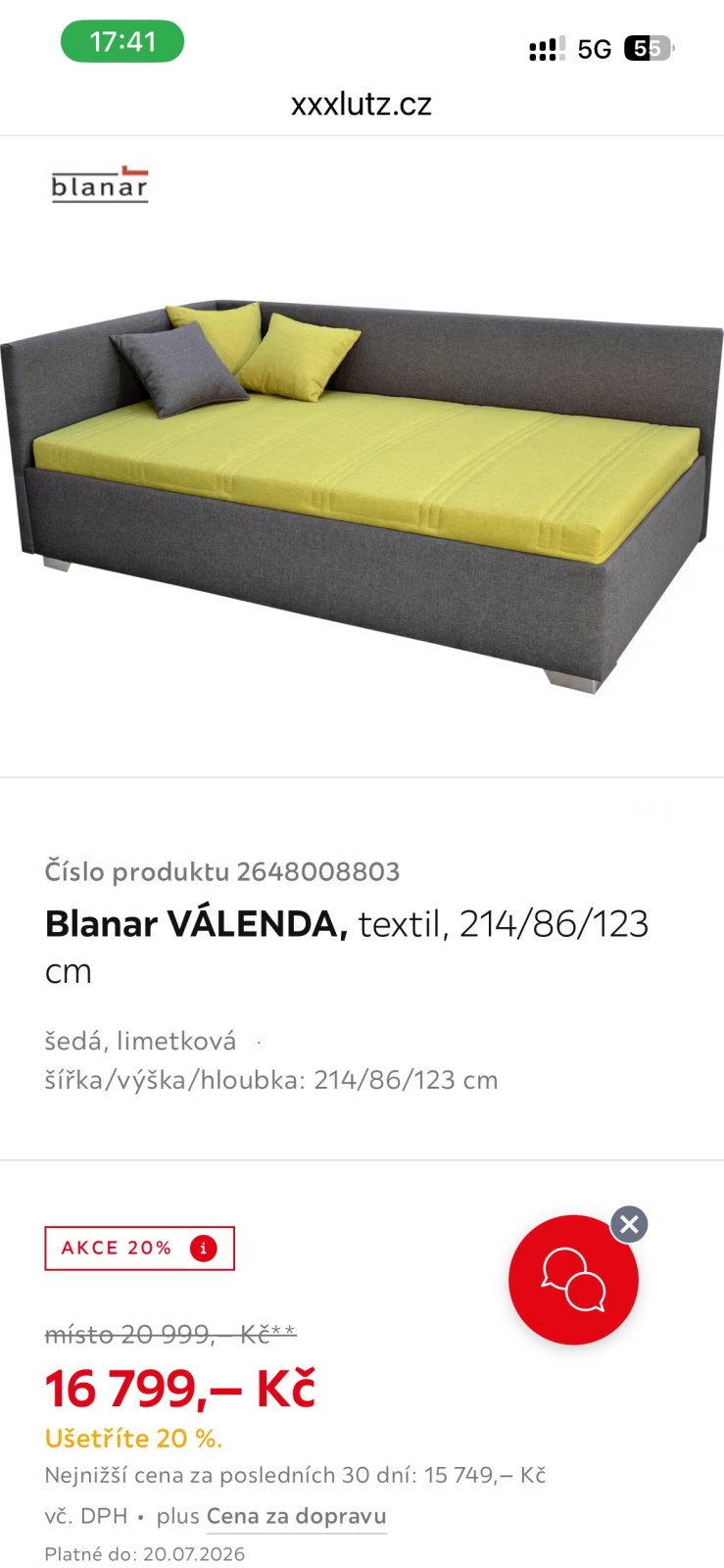 Postel 120x200. Postel 120x200