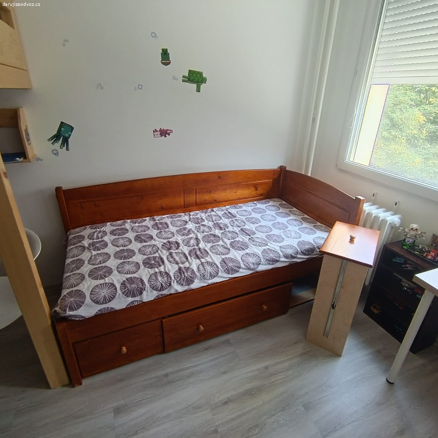 Postel 90x200cm s supliky a rostem