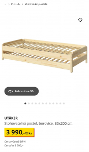 Postele Ikea Utaker