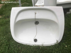 umývadlo bílé keramické se sloupem