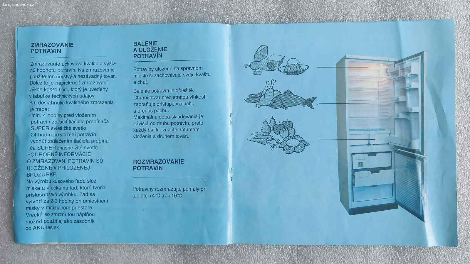 PRO SBĚRATELE - Starý návod CALEX CM-3X5. Originál návod od výrobce CALEX Zlaté Moravce a.s.

Bez vážného poškození, jen mírný přehyb v pravé části.

Kombinovaná chladnička s mrazničkou CM305 / CM345 / CM355