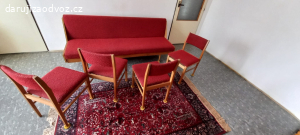Retro sedací souprava s židlemi