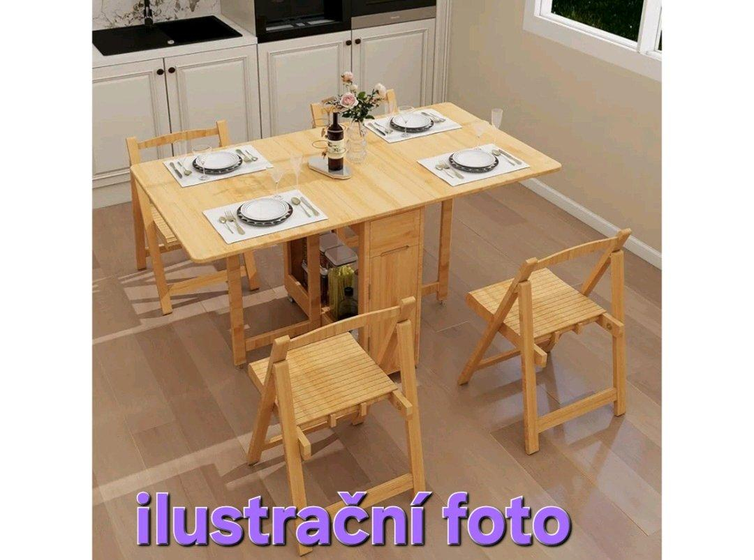 rozkládací stůl + 4 židle. Vymením rozkládací stůl a 4 židle  za 2 krabice kakaa GRANKA. POUZE OSOBNÍ ODBĚR - ZÍTRA  12.4. MEZI 11-12HOD.  UJEZD NAD LESY. POUZE TENTO DEN!